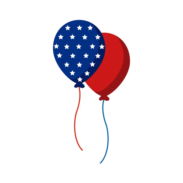 Usa flaga balony hel — Wektor stockowy