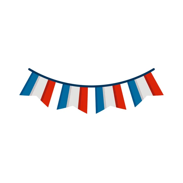 Ghirlande di bandiera francese — Vettoriale Stock