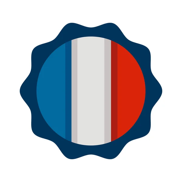 Francia bandiera pizzo — Vettoriale Stock