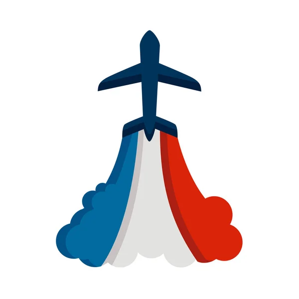 France avion drapeau — Image vectorielle