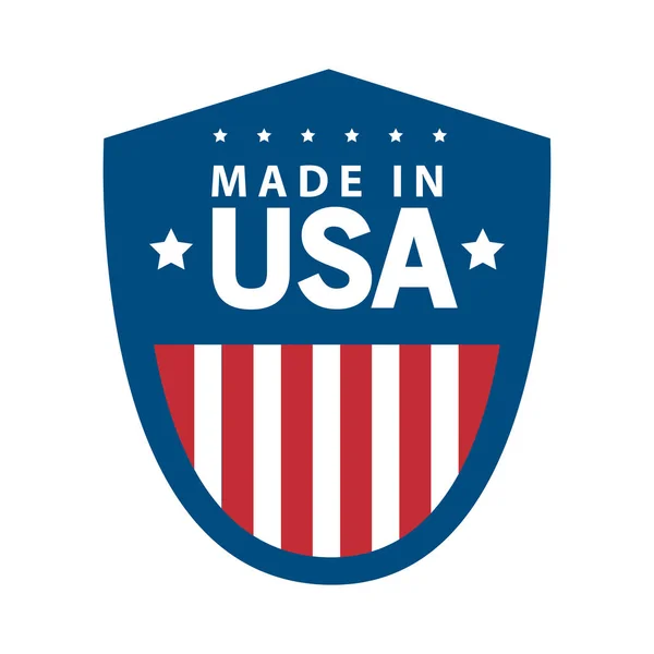 Made in usa shield — Stock Vector