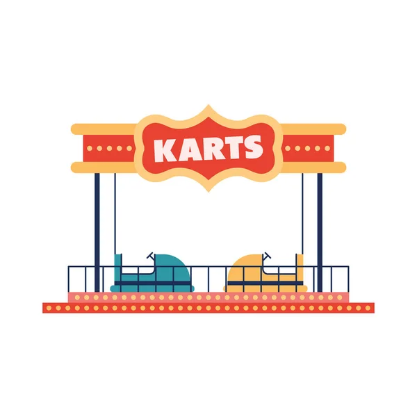 Karts crash amusement — Image vectorielle