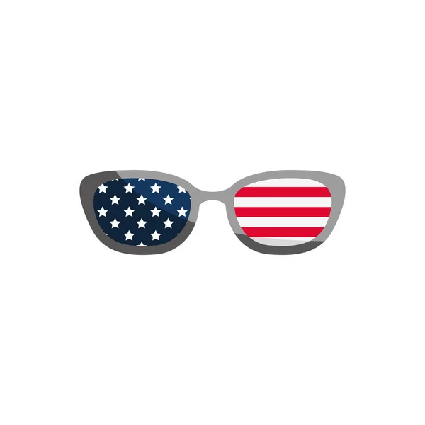 Solglasögon med usa flagga — Stock vektor