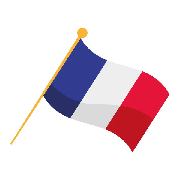 Bandiera di Francia sventola — Vettoriale Stock