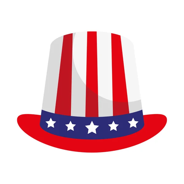 Usa vlag in tophat — Stockvector