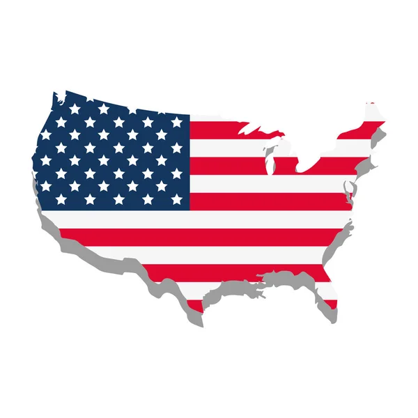 Usa flag in map — Stock Vector