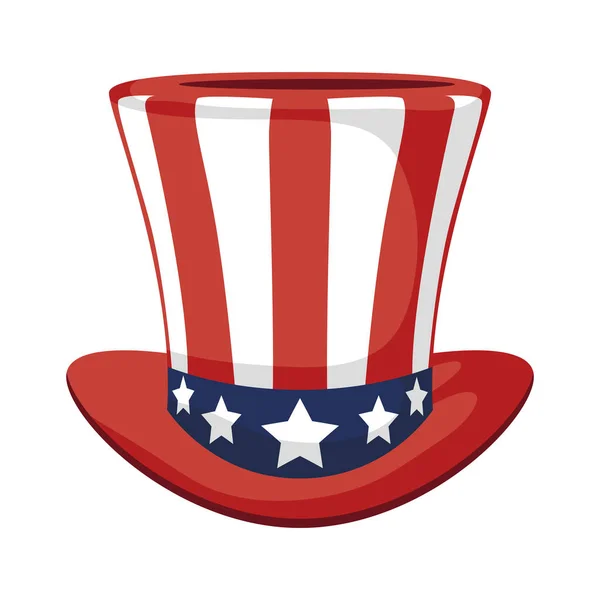 美国国旗头戴顶帽 — 图库矢量图片