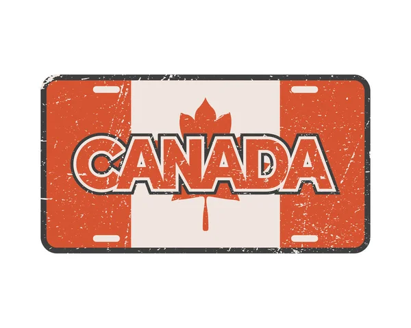 Plaque d'immatriculation canadienne — Image vectorielle