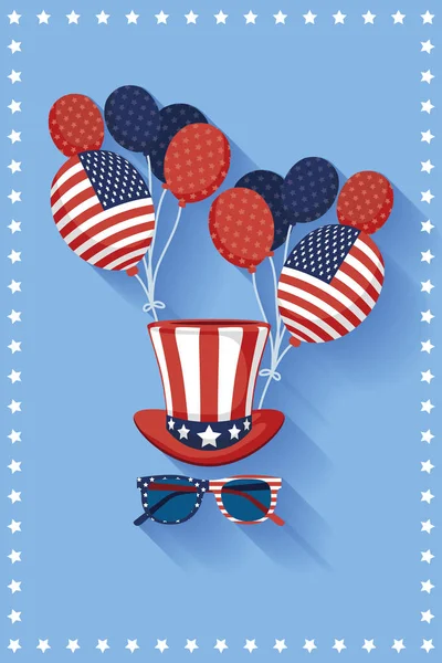 USA Carte postale du jour de l'indépendance — Image vectorielle