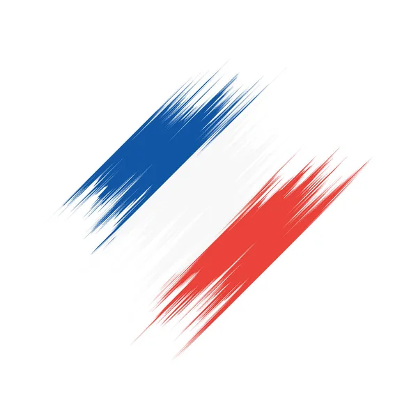 France flag painted — Stock Vector