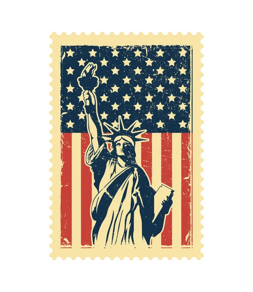 ABD posta mührü — Stok Vektör