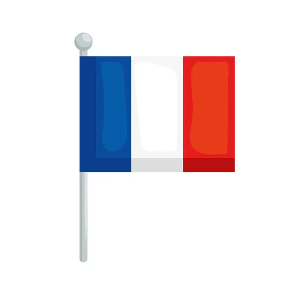 Icono de bandera francesa — Vector de stock