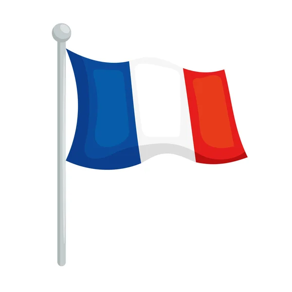 Bandera francesa aislada — Vector de stock