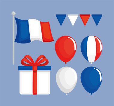 Bastille Günü ikon koleksiyonun kutlu olsun