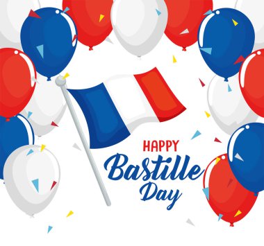 Balonlu Bastille Günü bayrağı