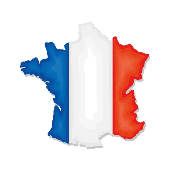 Ikone der französischen Landkarte — Stockvektor