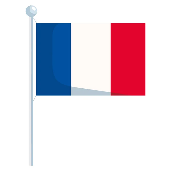 Bandera francesa aislada — Vector de stock