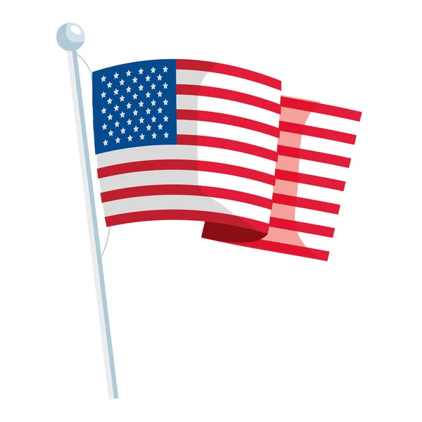 Izolált USA zászló — Stock Vector