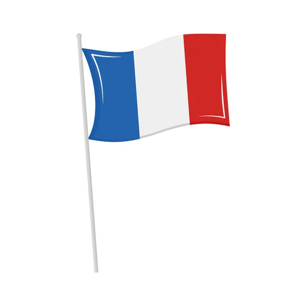 Icono de bandera francesa — Vector de stock