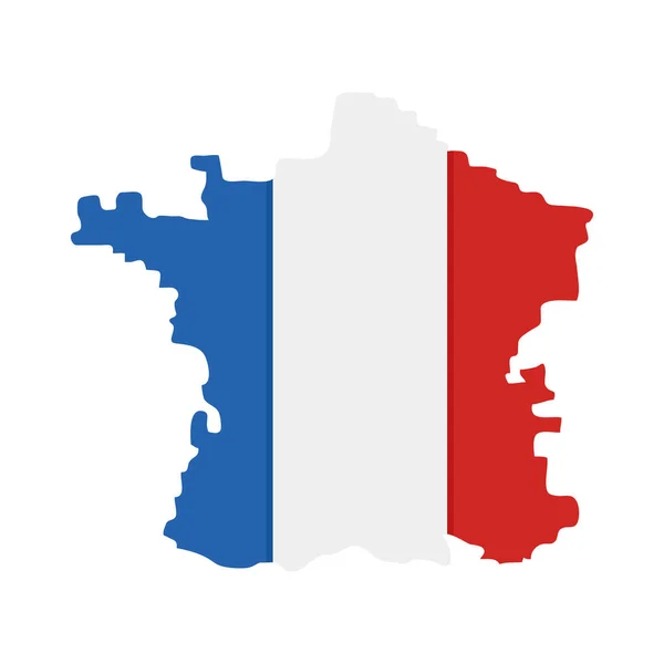 Ikona francouzské mapy — Stockový vektor