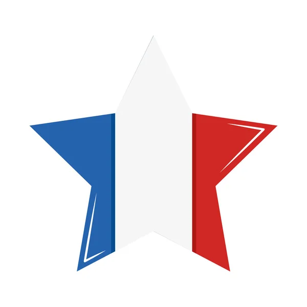 Icona stella francese — Vettoriale Stock