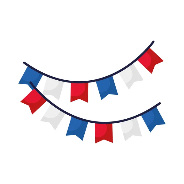 フランスの旗ペナント — ストックベクタ
