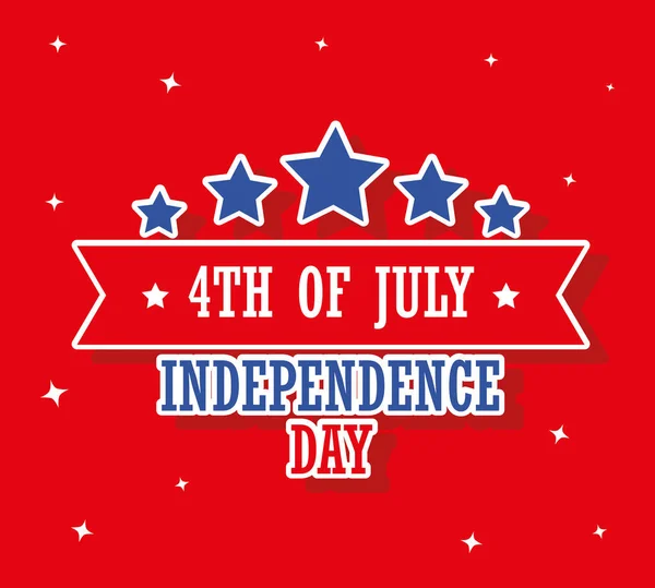 4. červenec Den nezávislosti — Stockový vektor