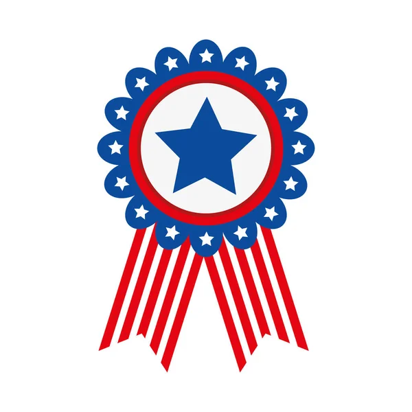 Médaille des États-Unis avec ruban — Image vectorielle