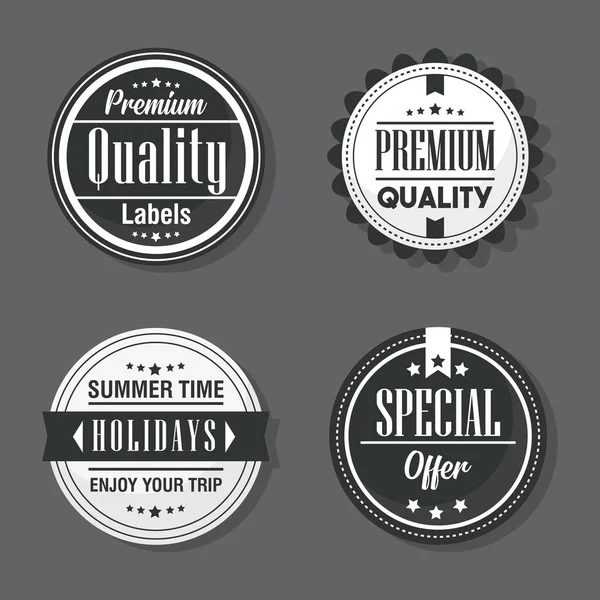 Premium quality seal stamps set — Stock Vector