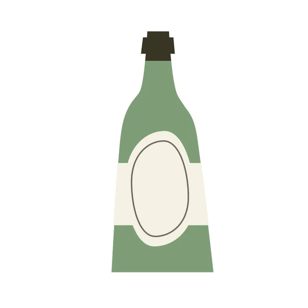 Wine green bottle — Stock Vector