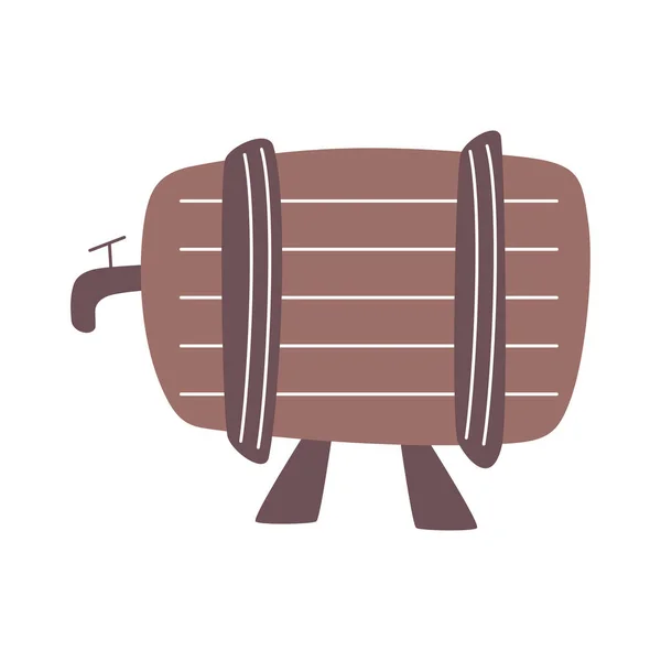 Dřevěný sud vína — Stockový vektor