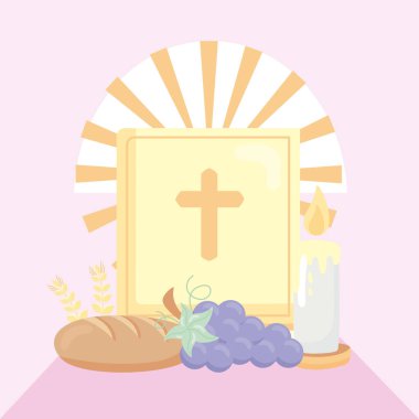 ilk komünyon kartpostalı