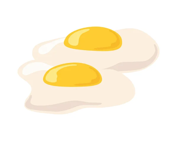 Huevos fritos comida — Vector de stock