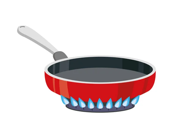 炉灶里的厨房锅 — 图库矢量图片