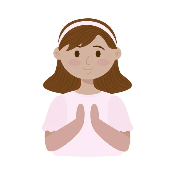 Première communion fille — Image vectorielle