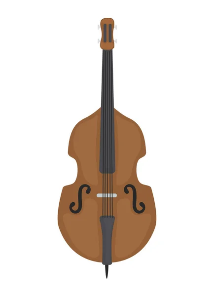 Violín instrumento música — Vector de stock