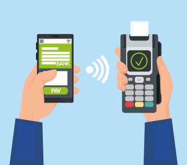 Veritabanı ve akıllı telefon tutan eller