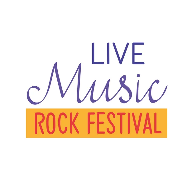Live music rock festival — Stockový vektor