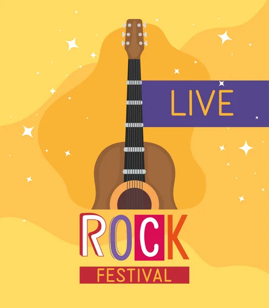 Banner rock festival — Stockový vektor