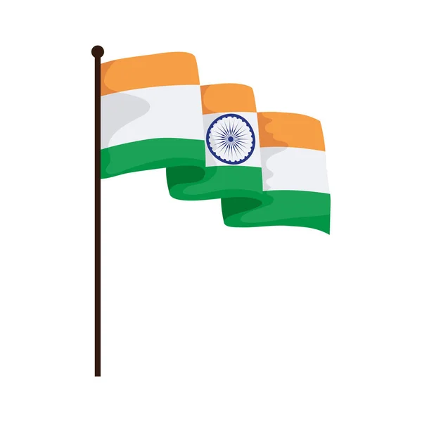 Indische vlag pictogram — Stockvector