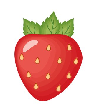 İzole edilmiş çilek meyvesi.