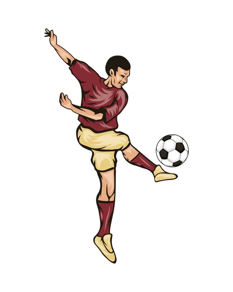 Footballeur sportif — Image vectorielle