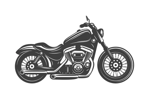 Svart motorcykel ikon — Stock vektor