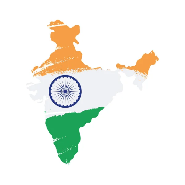 Icône de carte indienne — Image vectorielle