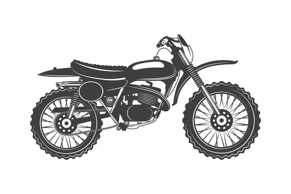 Geïsoleerde motorfiets pictogram — Stockvector