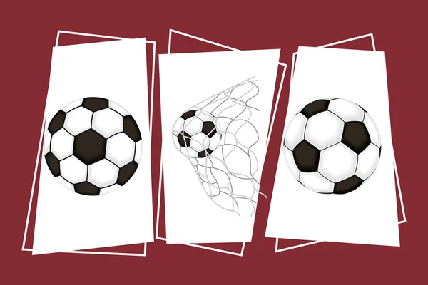 Футбол три предмети — стоковий вектор