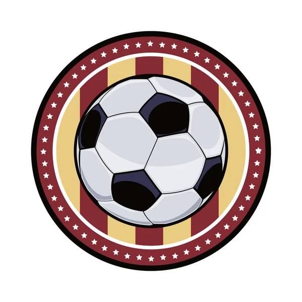 Fotboll emblem med — Stock vektor