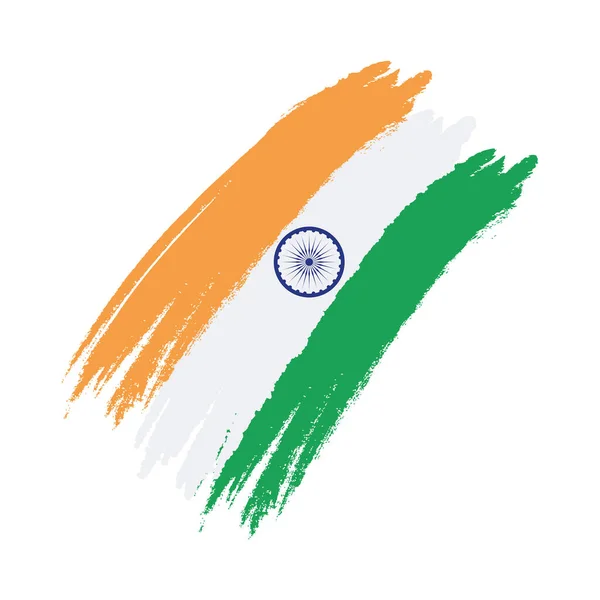 Malowanie flagi indyjskiej — Wektor stockowy