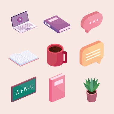 çevrimiçi eğitim simgeleri