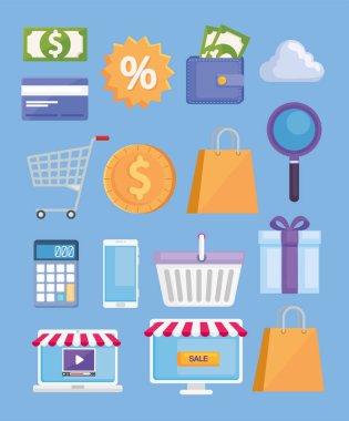 paket ekommerce simgeleri